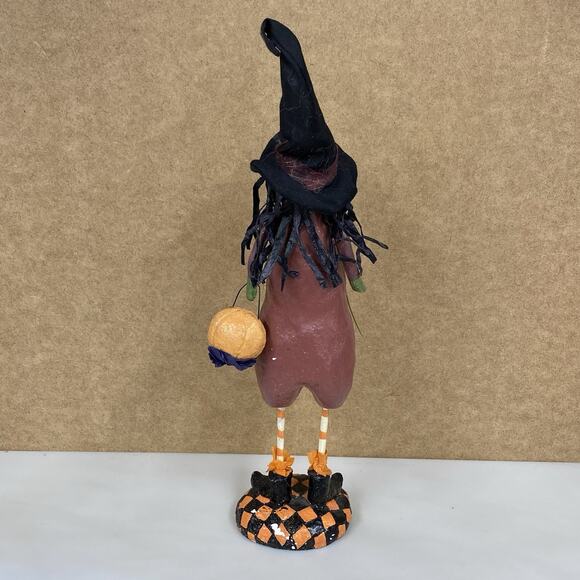 Green Witch Statue Figurine Jack O Lantern Pumpkin Halloween Decor - READ - Picture 2 of 13